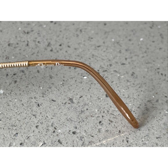 CHRISTIAN DIOR Eyeglasses Frames ONLY 49-19 01x2 Half Rim gold main image 13